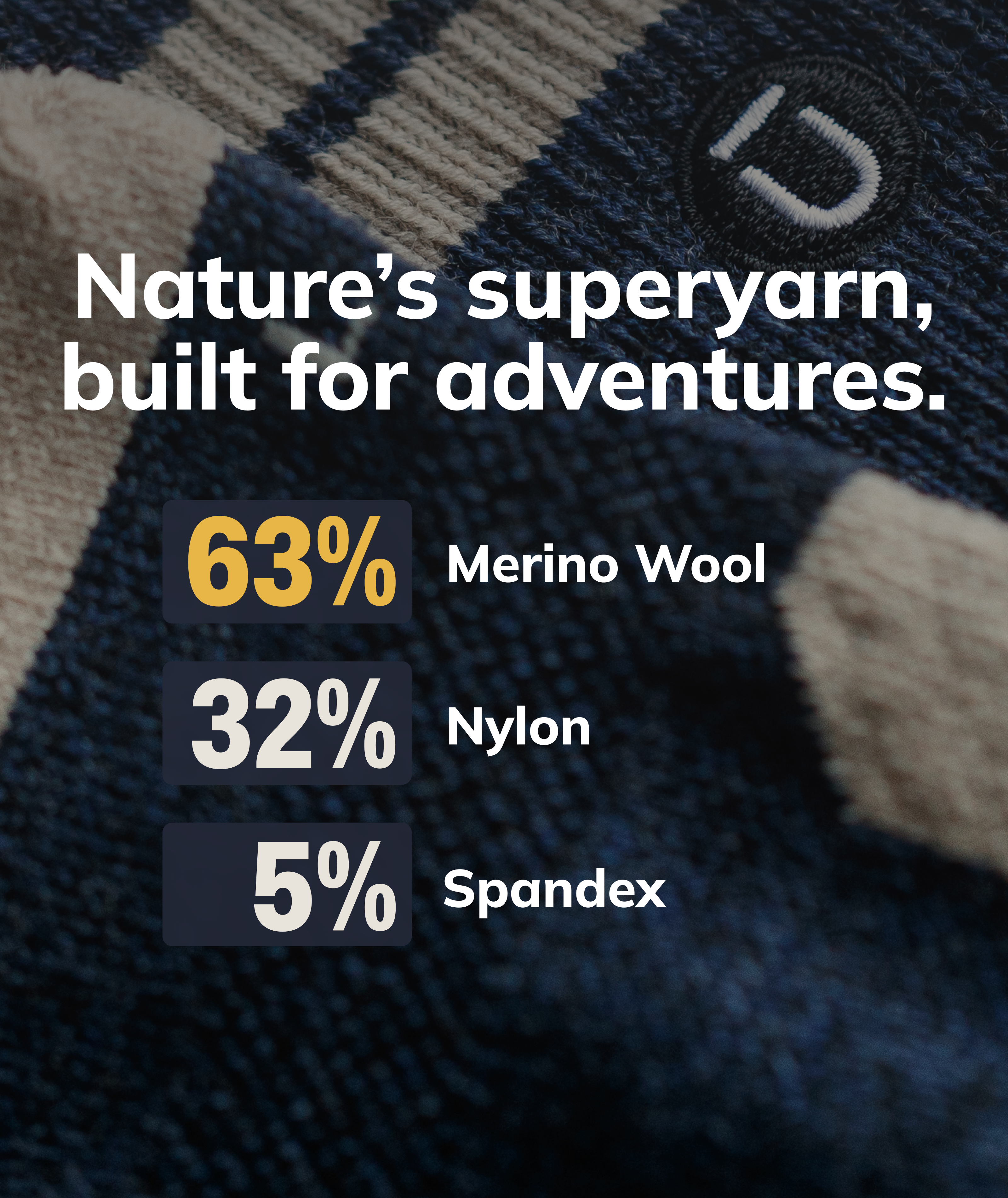 Merino Crew Socks Cobalt