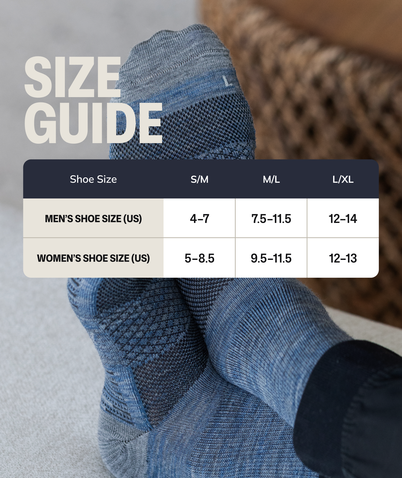 Merino Lite Crew Socks Smoke